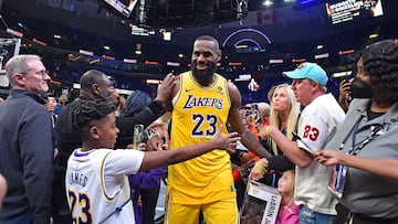 MEMPHIS, TENNESSEE - APRIL 12: LeBron James #23 of the Los Angeles Lakers after the game against the Memphis Grizzlies at FedExForum on April 12, 2024 in Memphis, Tennessee. NOTE TO USER: User expressly acknowledges and agrees that, by downloading and or using this photograph, User is consenting to the terms and conditions of the Getty Images License Agreement. Justin Ford/Getty Images/AFP (Photo by Justin Ford / GETTY IMAGES NORTH AMERICA / Getty Images via AFP)