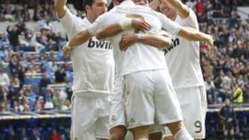 <b>TRÍO DEMOLEDOR. </b>Cristiano, Higuaín y Benzema aportan tres de cada cuatro goles del equipo blanco.