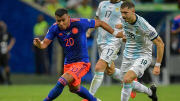 El atacante del América anotó el primer gol de los cafetaleros sobre una albiceleste que nunca se encontró en el terreno de juego.