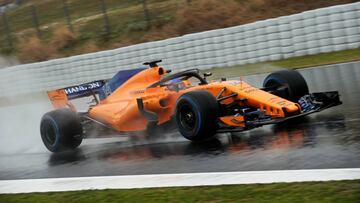 F1 Formula One - Formula One Test Session - Circuit de Barcelona-Catalunya, Montmelo, Spain - February 28, 2018 Fernando Alonso of McLaren during testing REUTERS/Albert Gea