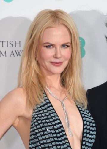 Nicole Kidman en la alfombra roja de los Bafta.