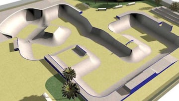 Recreaci&oacute;n del nuevo skatepark La Nuc&iacute;a (Alicante) dentro del proyecto Ciudad del Deporte.