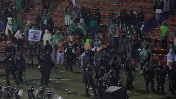 Disturbios en Nacional vs. América.