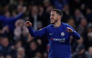 Chelsea's Eden Hazard celebrates