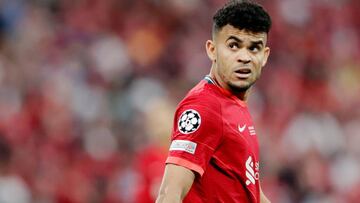 PARIS, FRANCE - MAY 28: Luis Diaz of Liverpool FC  during the UEFA Champions League  match between Liverpool v Real Madrid at the Stade de France on May 28, 2022 in Paris France (Photo by David S. Bustamante/Soccrates/Getty Images)