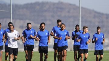 Entrenamiento del Granada en esta pretemporada.