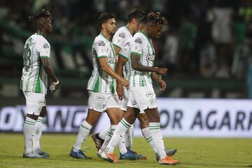 Cristian Blanco, en propia puerta, y Diomar Díaz anotaron los goles de la victoria histórica de Jaguares de Córdoba ante Nacional. Diego Braghieri puso el descuento