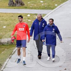 El primer entrenamiento de Álvaro Morata en imágenes
