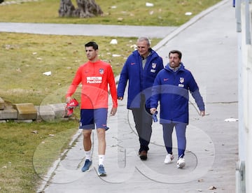 Álvaro Morata se ejercitó en la Ciudad Deportiva del Cerro del Espino.