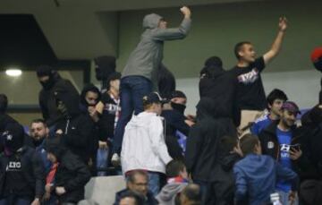 Los incidentes sucedieron antes del comenzar el partido.