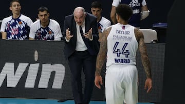 Pablo Laso, durante un partido del Real Madrid de la ACB