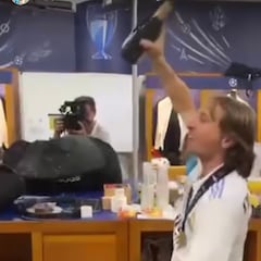 La canción que más sonó en el vestuario del Madrid tras la final: Modric, desatado