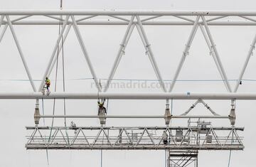 Nuevas imágenes: las obras del estadio Santiago Bernabéu avanzan a buen ritmo