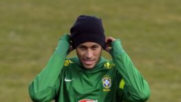 Neymar, durante la &uacute;ltima concentraci&oacute;n con Brasil.