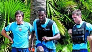 <b>TRABAJO DURO. </b>El Almería vuelve a La Manga para preparar el último tramo de pretemporada.