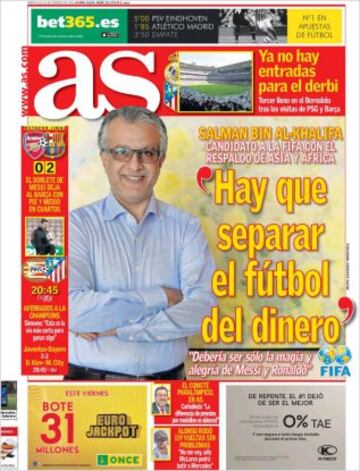 Portadas de la prensa mundial