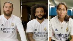 Sergio Ramos, Marcelo y Kenti Robles, jugadoras del Real Madrid. 