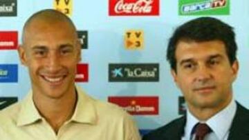 <b>NÚMERO 17</b>. Larsson, de 32 años, llega al Barcelona tras pasar varios años como estrella en el Celtic escocés.