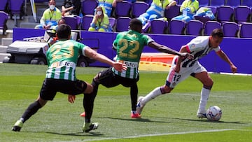 Valladolid.02/05/2021. PHOTOGENIC/PABLO REQUEJO. F&uacute;tbol, Estadio Jos&eacute; Zorrilla, partido de La Liga Santander temporada 2020/2021 entre el Real Valladolid y el Real Betis. ORELLANA