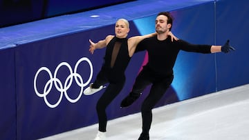 Tim Dieck y Olivia Smart, en un entrenamiento en Milán.