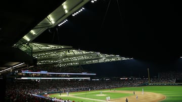 General View Stadium during to game one between Tigres de Quintana Too and Diablos Rojos del Mexico as part of Season 2024 of Liga Mexicana de Beisbol at Alfredo Harp Helu Stadium, on April 15, 2024 in Mexico City, Mexico