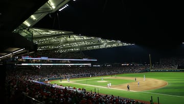 General View Stadium during to game one between Tigres de Quintana Too and Diablos Rojos del Mexico as part of Season 2024 of Liga Mexicana de Beisbol at Alfredo Harp Helu Stadium, on April 15, 2024 in Mexico City, Mexico