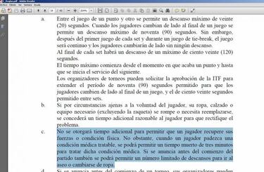 Qué dice el reglamento de la espantada de Nishikori al baño