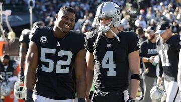 Derek Carr: `Si los árbitros pitasen bien, Mack lograría 30 sacks´