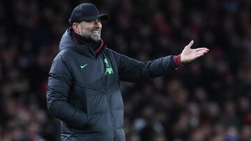 Jürgen Klopp durante un partido de Liverpool en la FA Cup.