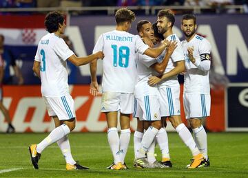 0-1. Borja Mayoral celebró el primer gol.