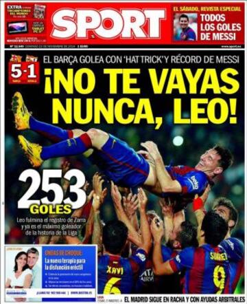 Portadas de la prensa deportiva