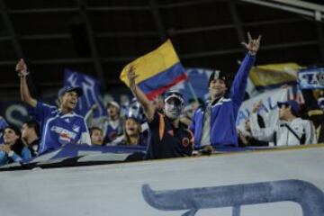 La hincha de Millonarios llenó el Campín para ver a su equipo ante Cúcuta Deportivo.