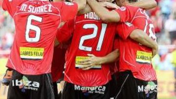 <b>VICTORIOSO. </b>El Mallorca goleó, celebró y ganó mucho en 2009.