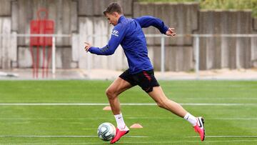 Marcos Llorente, en el regreso del Atlético al trabajo tras el parón a causa del coronavirus.