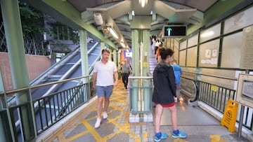 The system connects different levels of Hong Kong’s financial district, making it easier for pedestrians to move through extremely steep areas.