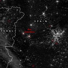 La imagen de la NASA de la ola de calor y los incendios en España