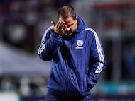 Andre Soares Jardine head coach of America during the round one first leg match between Olimpia and Club America as part of the CONCACAF Champions Cup 2026, at Nacional Chelato Ucles Stadium on February 03, 2026 in Tegucigalpa, Honduras.