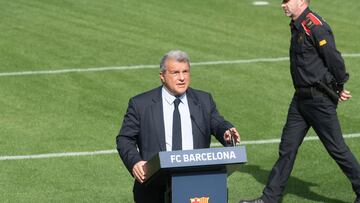 Laporta, en un acto en el Camp Nou.