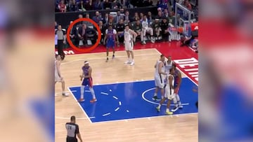 Ya es viral: la reacción del asistente de los Bucks al creer que se avecinaba una pelea