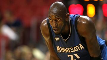 Kevin Garnett, durante un partido de la NBA con Minnesota Timberwolves