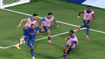 El Al Hilal en la victoria sobre el Manchester City en el Mundial de Clubes