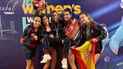 Las integrantes del Equipo Nacional María González, Marta López, Laura Fuertes, Jennifer Fernández y Mamen Madueño.