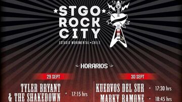 Festival Santiago Rock City: Horarios y Programación
