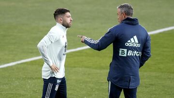 22/03/22 ENTRENAMIENTO SELECCION ESPA&Ntilde;OLA DE FUTBOL ESPA&Ntilde;A 
 JORDI ALBA LUIS ENRIQUE ENTRENADOR 