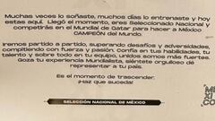 Qatar 2022: Seleccionados de México recibieron emotiva carta para el Mundial
