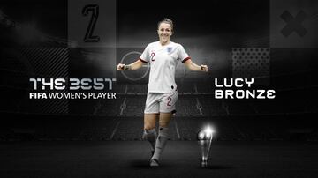 Lucy Bronze, futbolista del Manchester City, premio The Best FIFA 2020 a la mejor jugadora.
