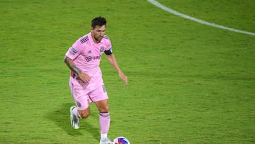 FILE PHOTO: Aug 6, 2023; Frisco, TX, USA; Inter Miami forward Lionel Messi (10) in action during the game between FC Dallas and Inter Miami at Toyota Stadium. Mandatory Credit: Jerome Miron-USA TODAY Sports/File Photo