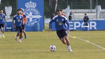 Entrenamiento Deportivo de La Coruña. Adri Castro
