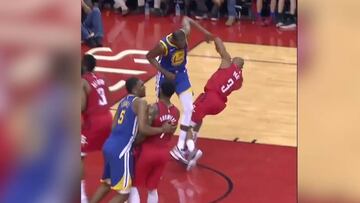Tensión en los Rockets-Warriors: Durant y Chris Paul, a empujones