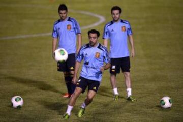 Xavi Hernández, Villa y Mata.